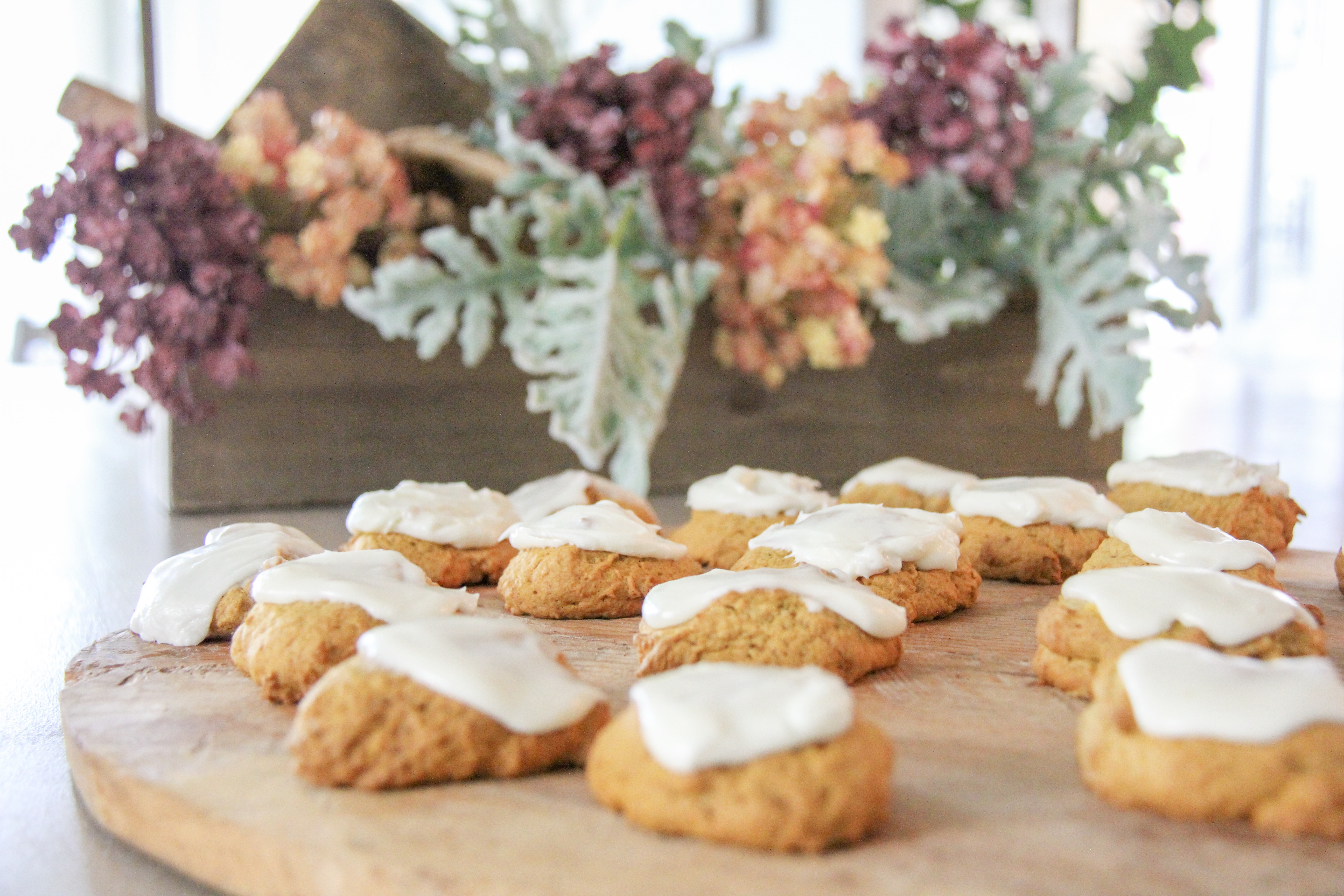 Bakery Style Pumpkin Cookies with Cream Cheese Frosting