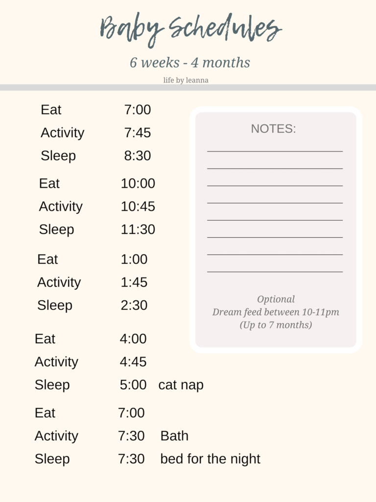 5 week old nap schedule