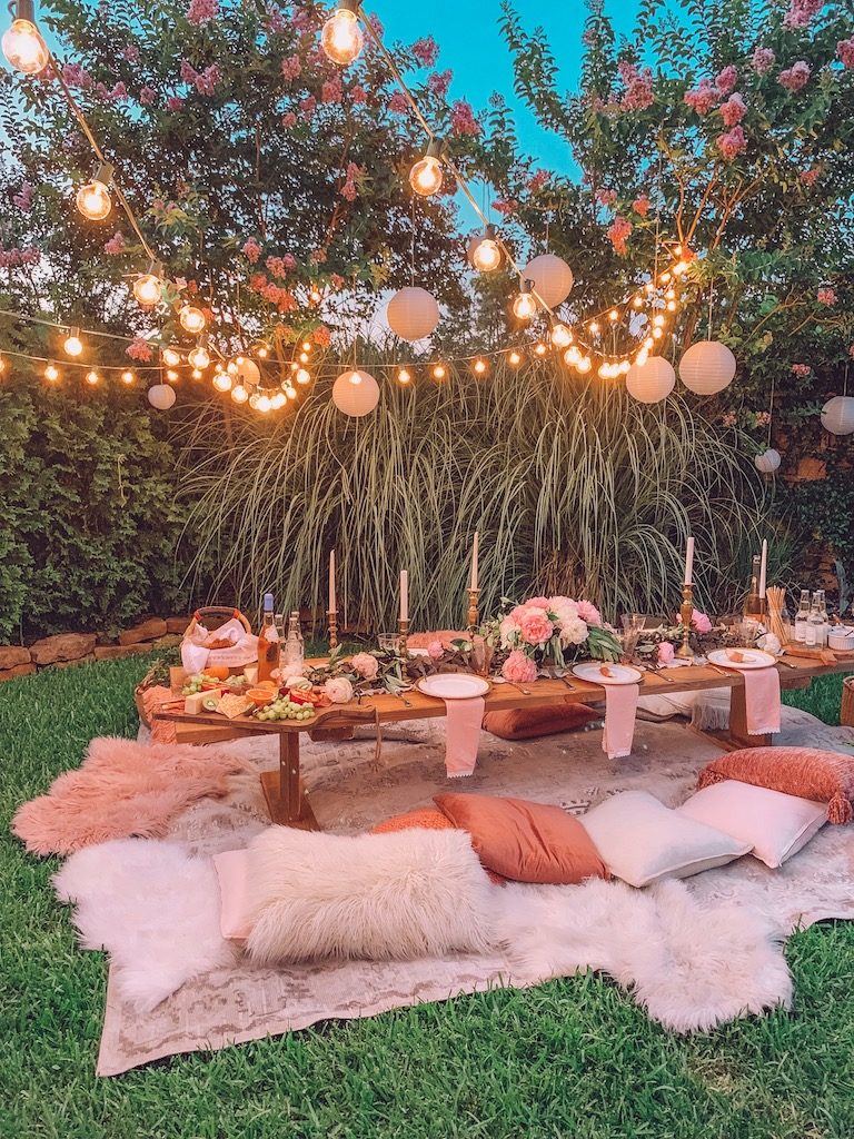 romantic outdoor summer party