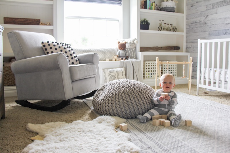 gender neutral modern farmhouse nursery