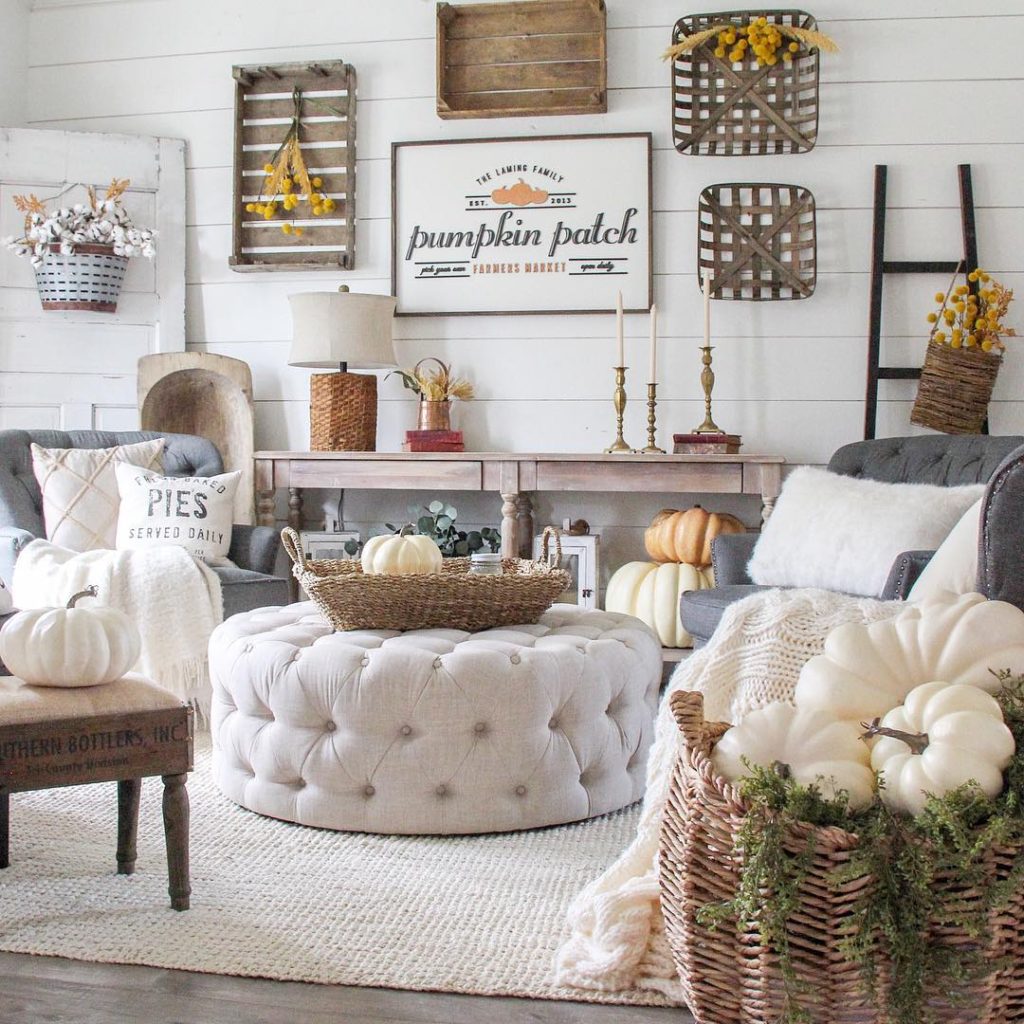 neutral fall home decor