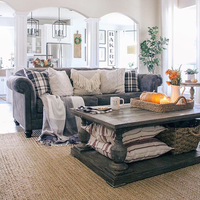 fall home decor living room