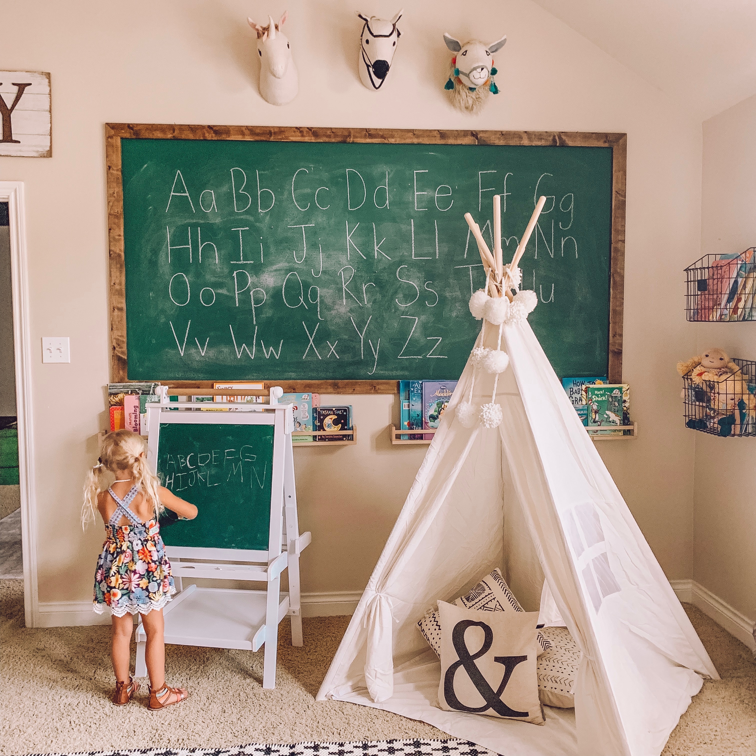 DIY Chalkboard Wall Tutorial for a Kids Playroom