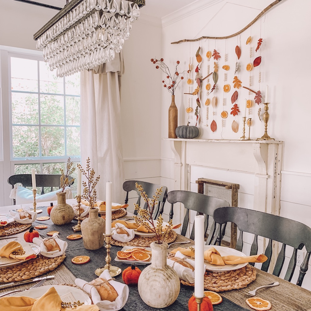 DIY Fall Garland with Dried Oranges