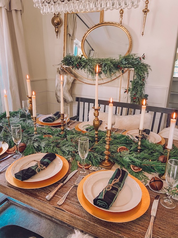 christmas table setting