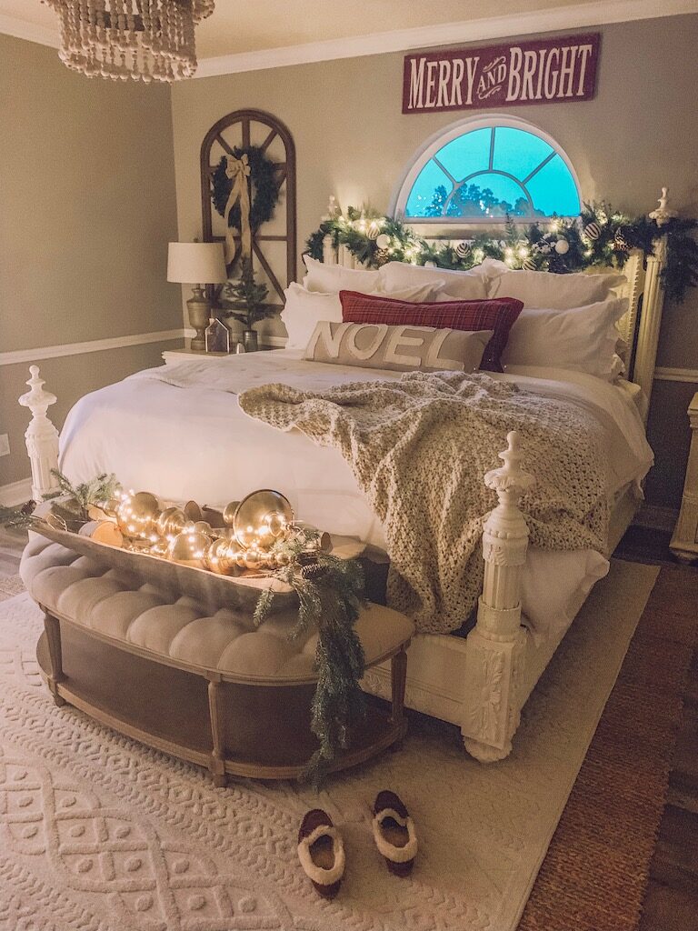 How To Decorate Your Bedroom For Christmas Life By Leanna