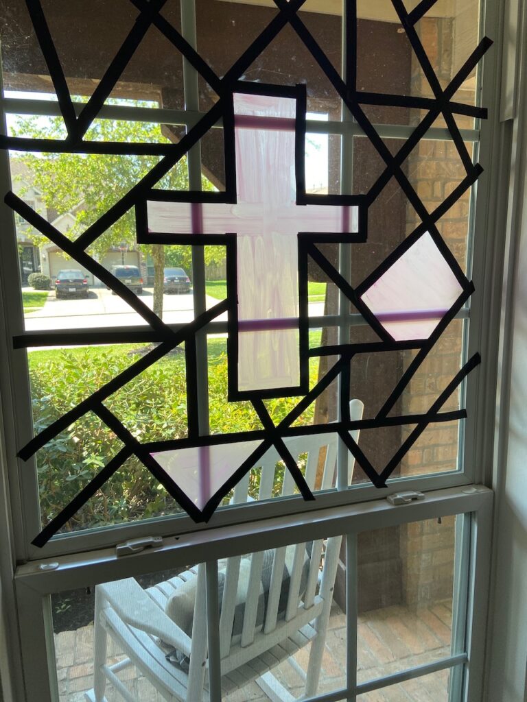 How To Make a Faux Stained Glass Window - Running With Sisters