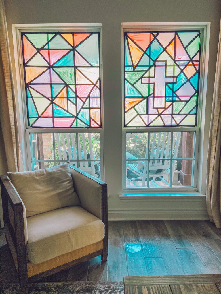 Faux Colored Glass Windows