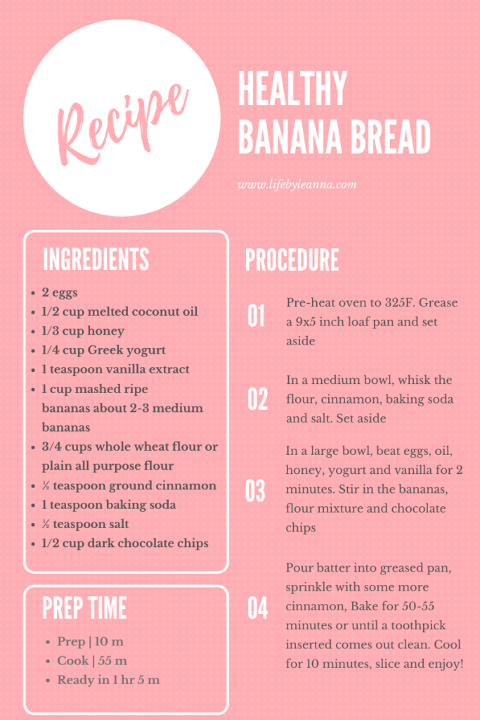 moist and healthy banana bread recipe