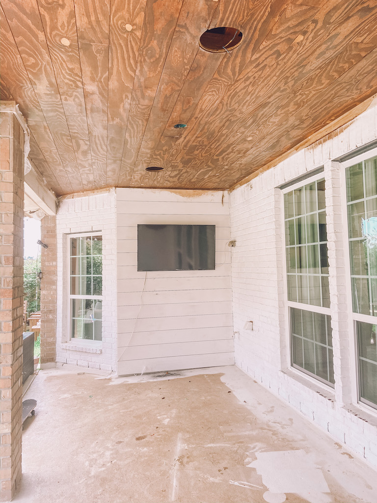 diy planked ceiling