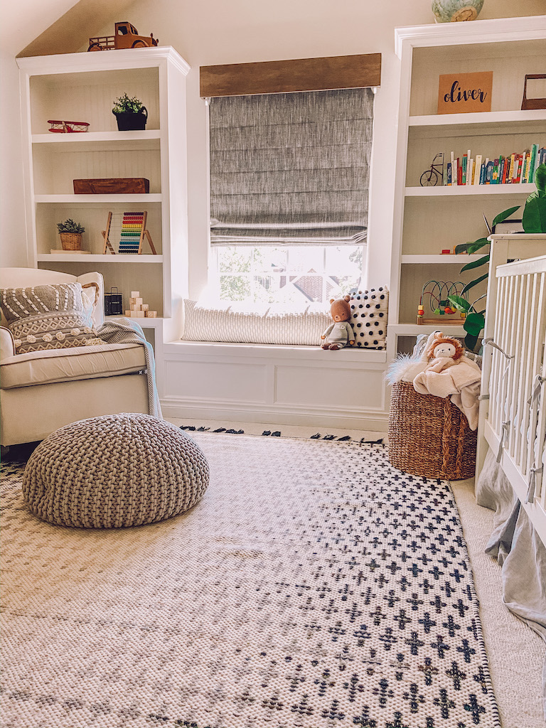 modern nursery bookshelf