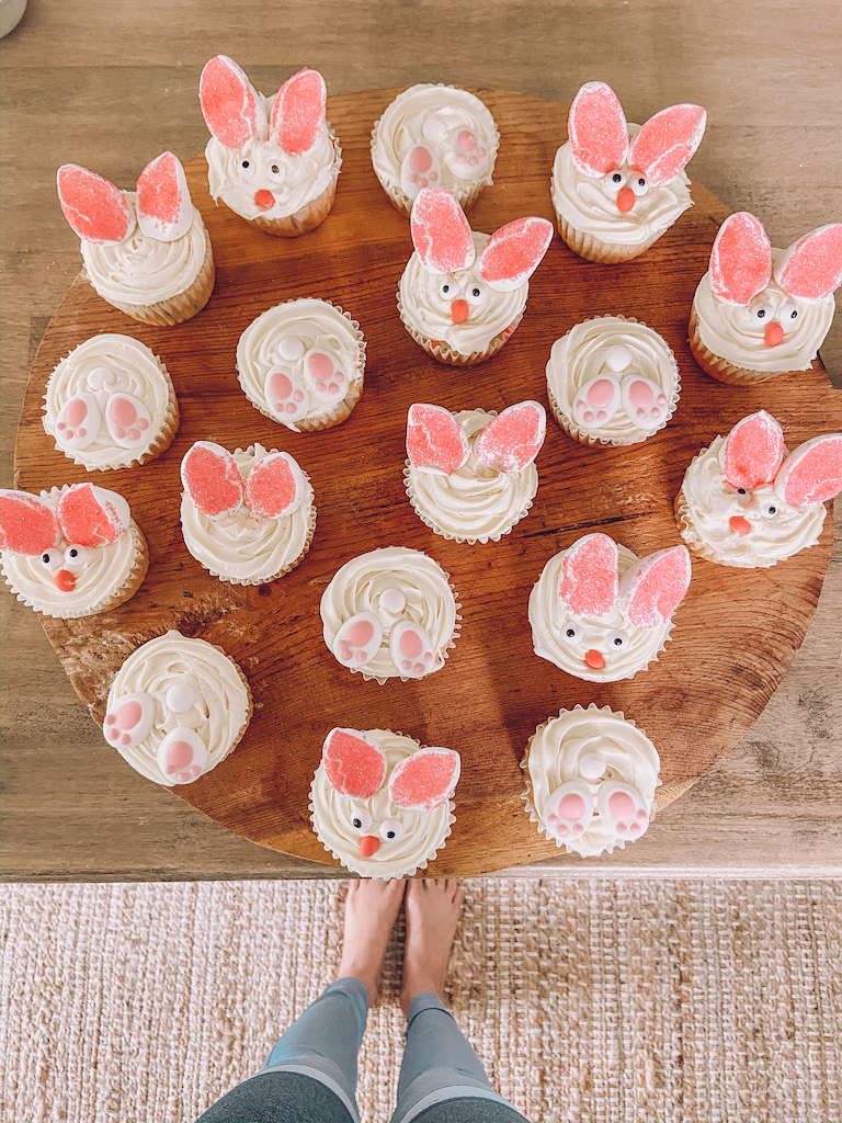 easter bunny cupcakes