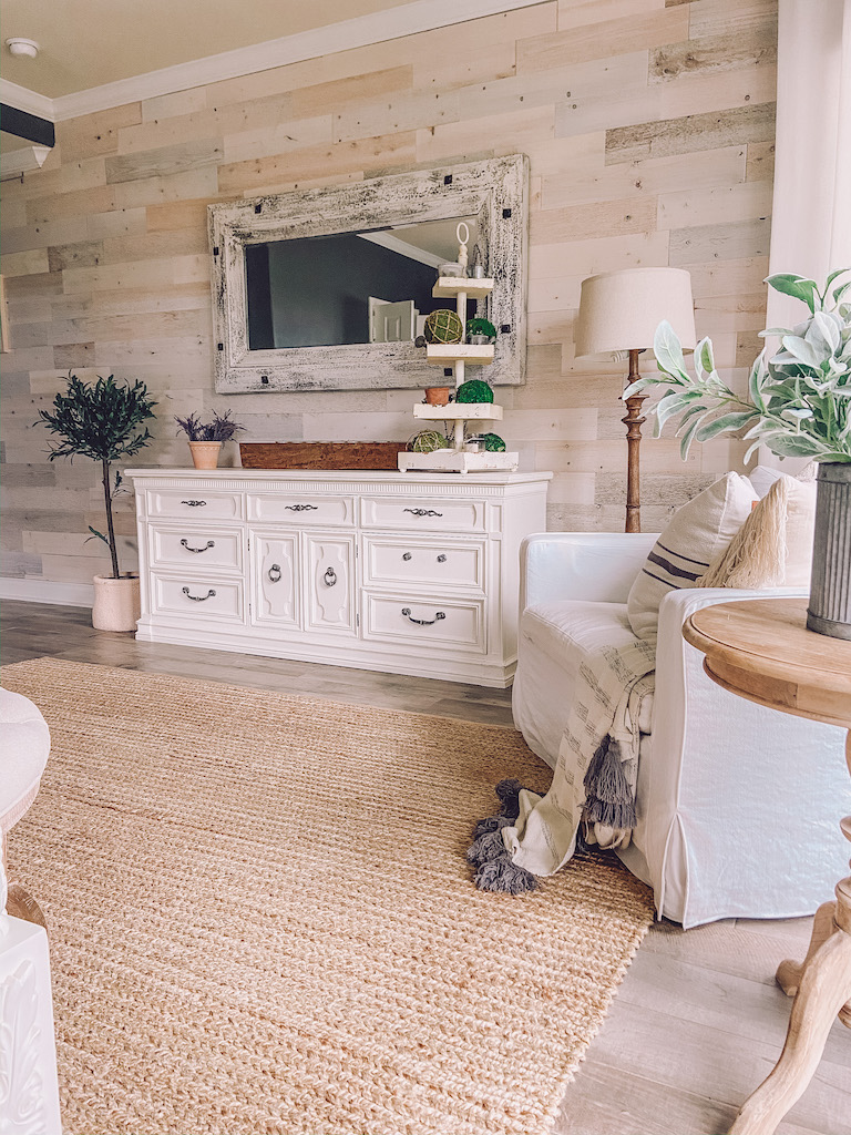 wood plank bedroom wall