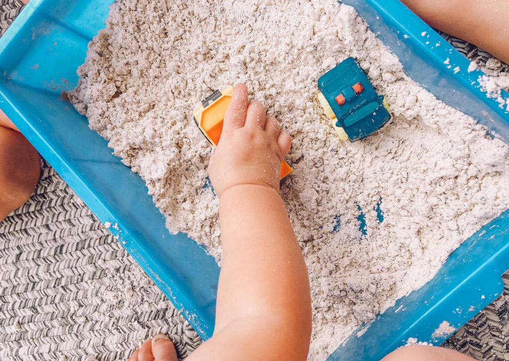 Easy DIY Homemade Moon Sand - Happiness is Homemade