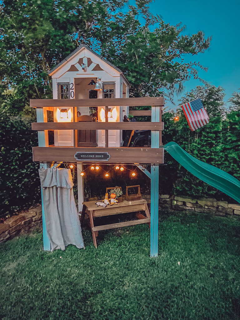 Homemade cheap outdoor playhouse