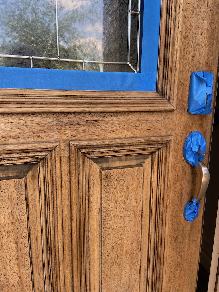 Applying a General Finishes Gel Stain on My Home's Front Door