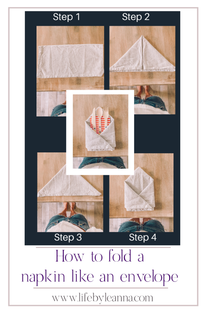 how to fold a napkin like an envelop