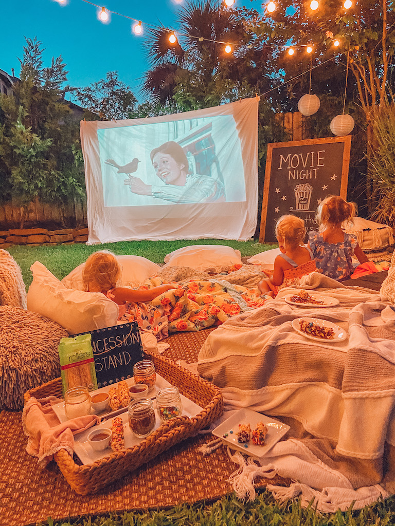 summer backyard movie night