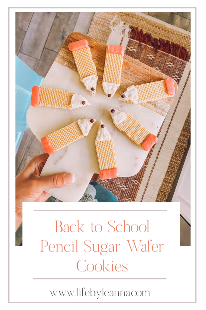 back to school pencil sugar wafer cookie