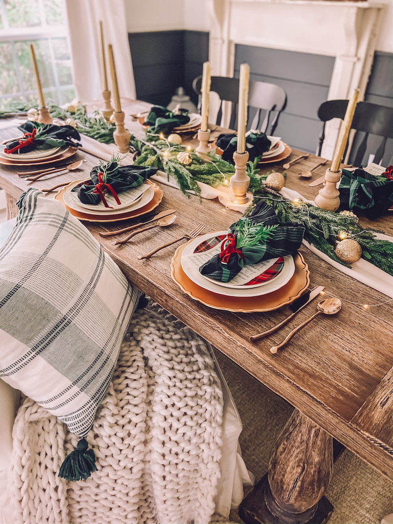 christmas place setting