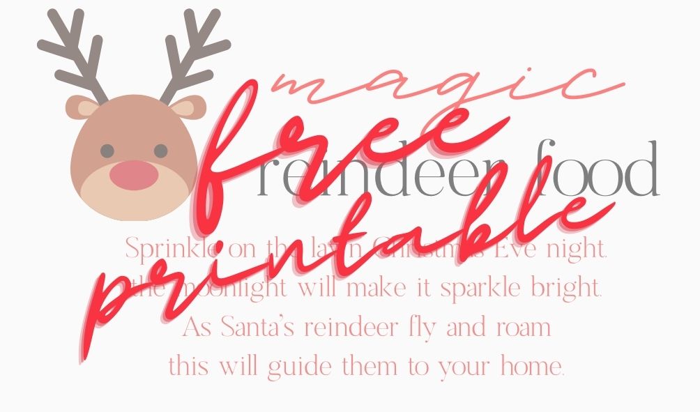 free reindeer printable