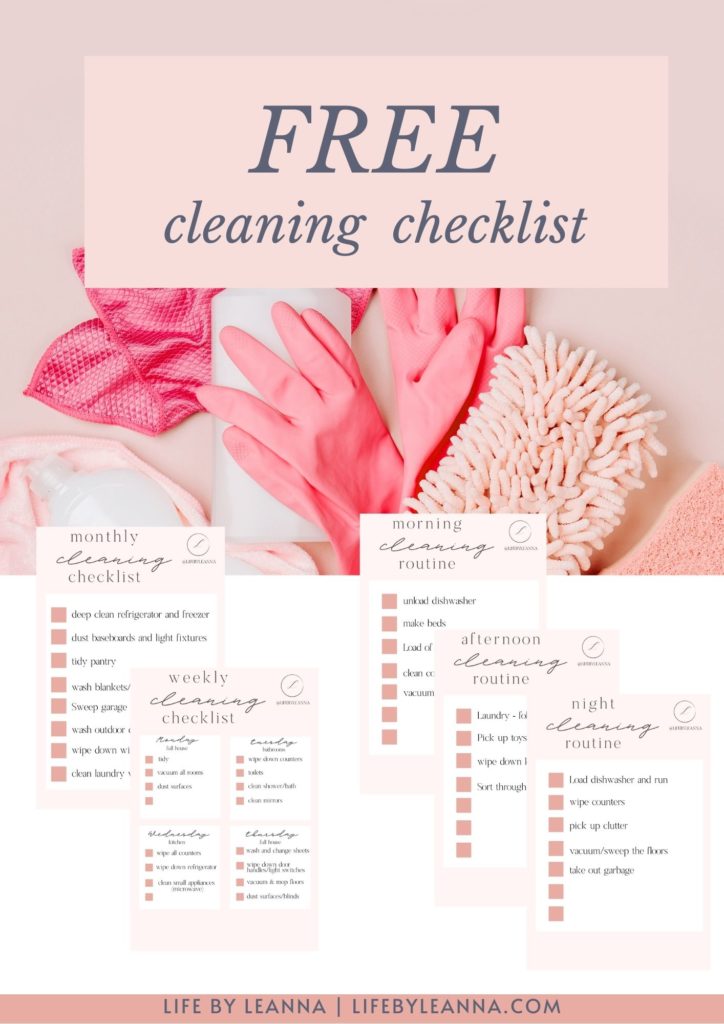 FREE CLEANING CHECKLIST