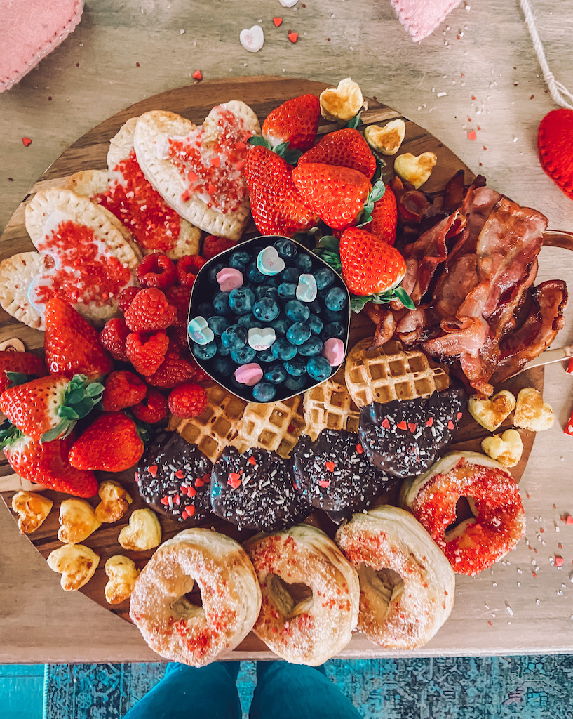 valentines day breakfast board