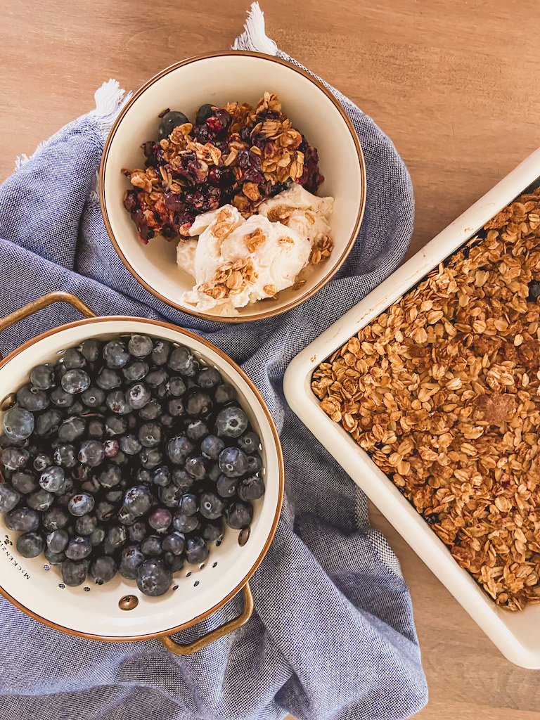 easy healthy blueberry crips