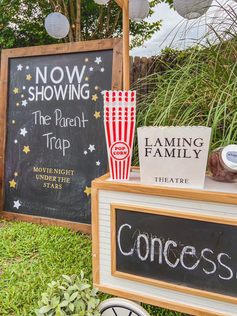 diy chalkboard movie sign