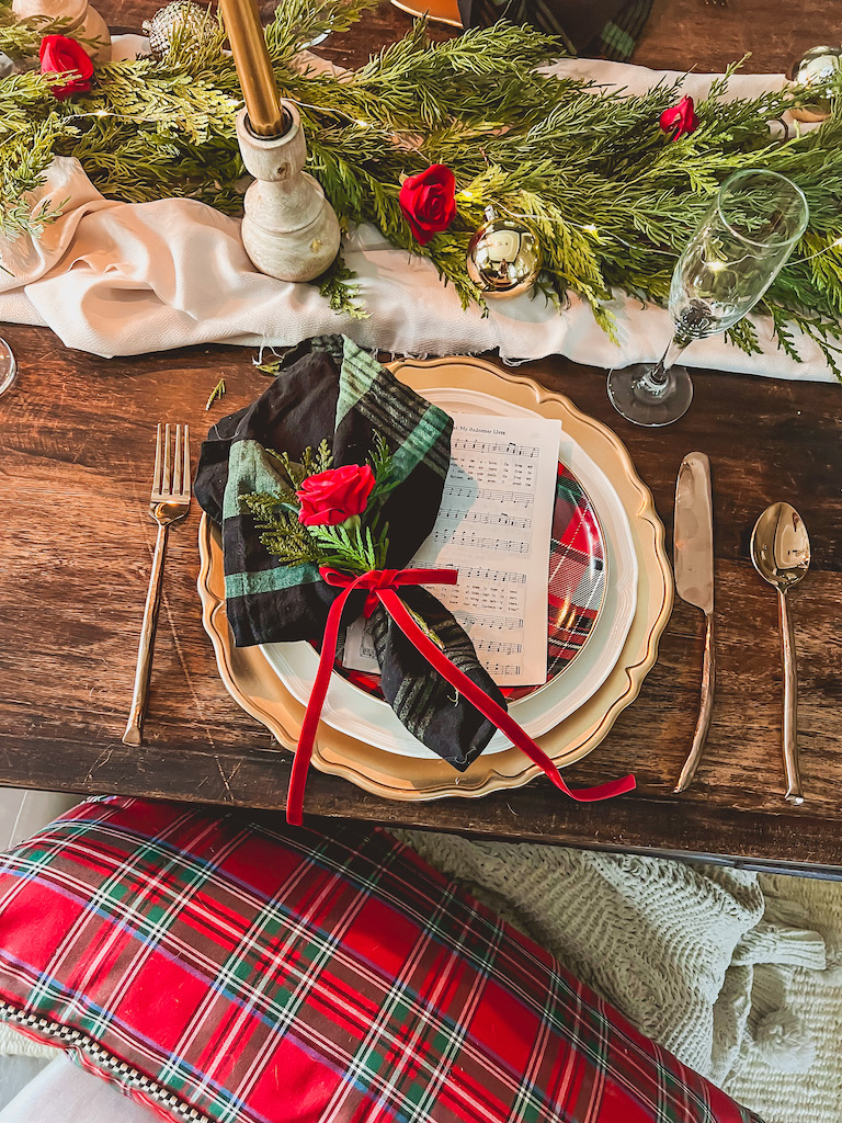 christmas place setting