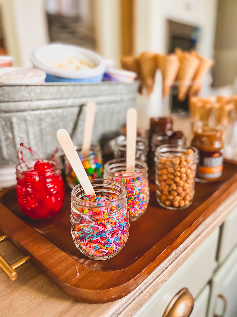 Personalized Ice Cream Toppings Bar