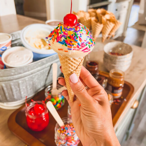ice cream sundae bar
