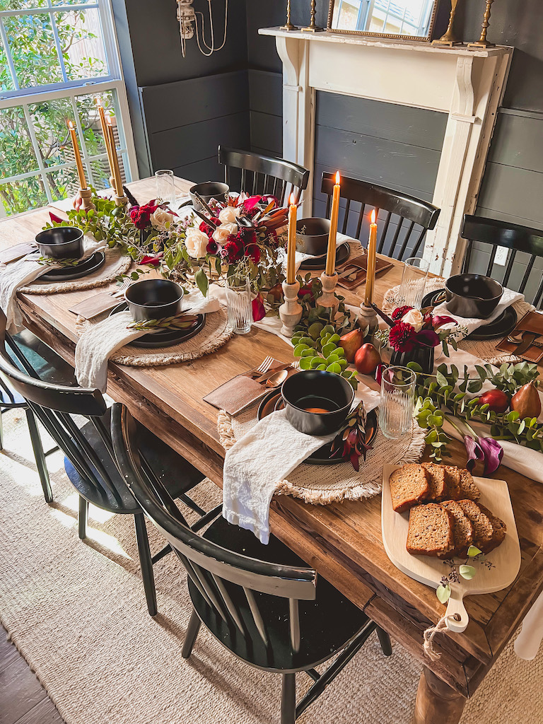 Black Chairs with Woodedn Tables