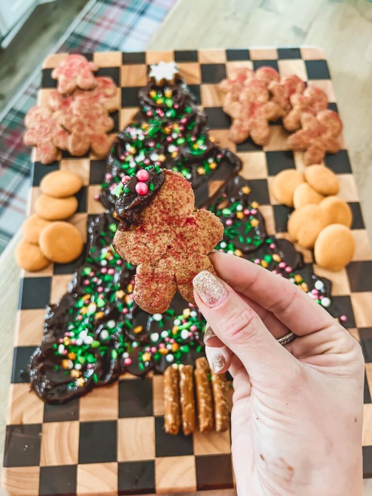 Delicious Christmas butter board with dipping sides