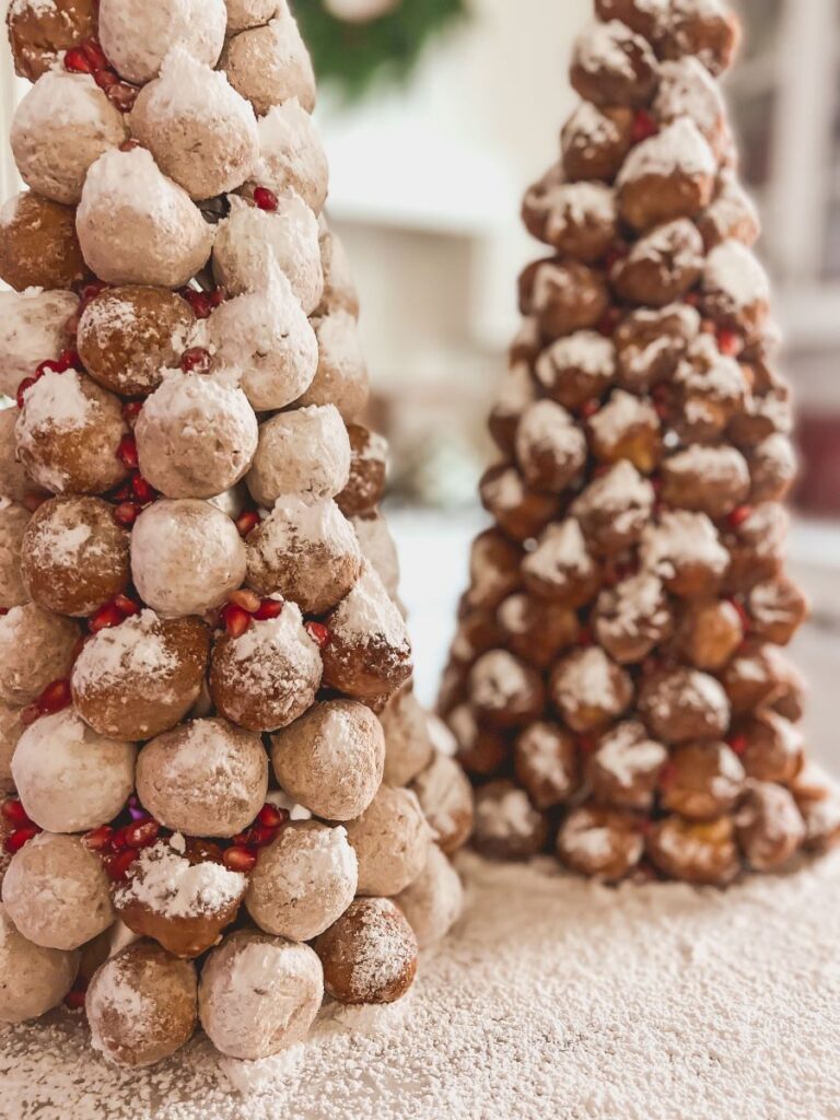 Donut Hole Tower Decorated with Red Fruit