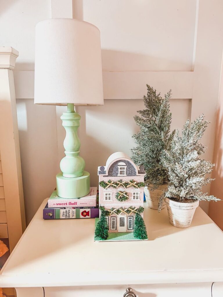 Nightstand with holiday accents