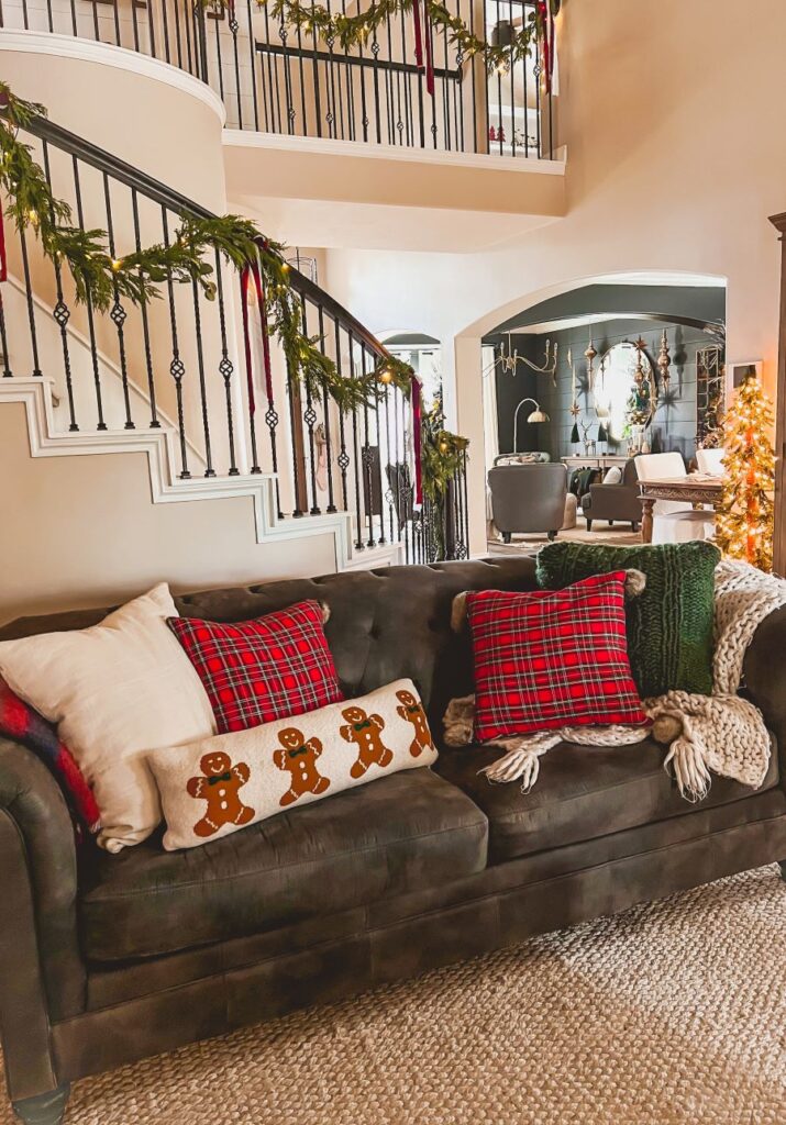 Christmas Decorating Tips for Pillows on the couch