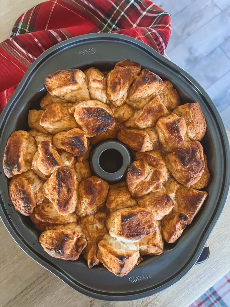Monkey bread in bunt pan