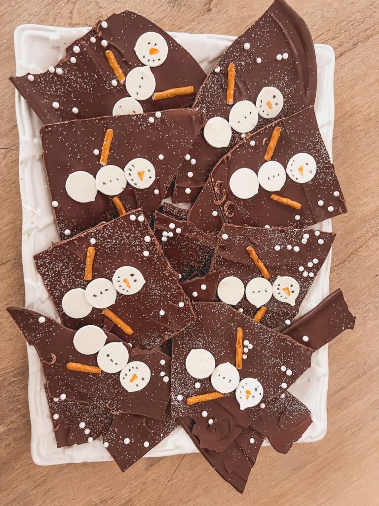 Chocolate Snowman pieces