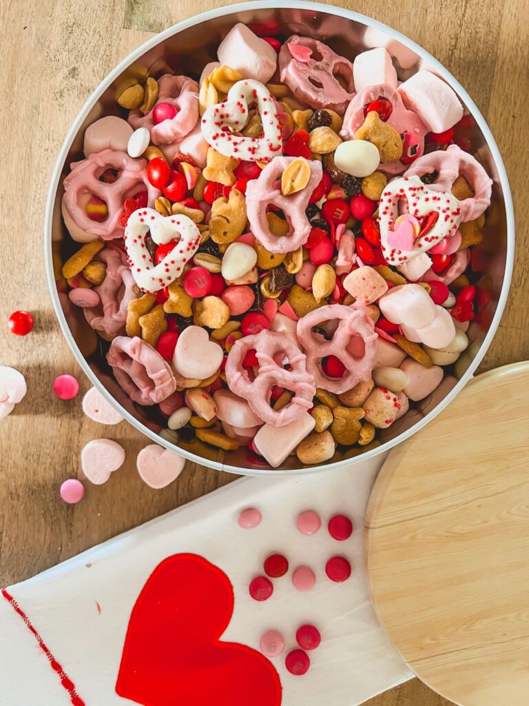 Bowl of Cupid Crunch Valentine's Day Trail Mix