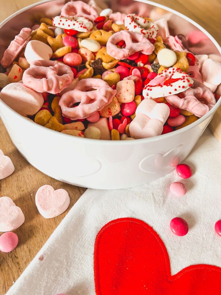 Bowl of Valentine's Day Trail Mix