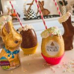 Chocolate Easter Espresso Martinis in a bunny and egg shape