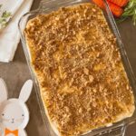 Carrot Poke Cake with Easter Decorations