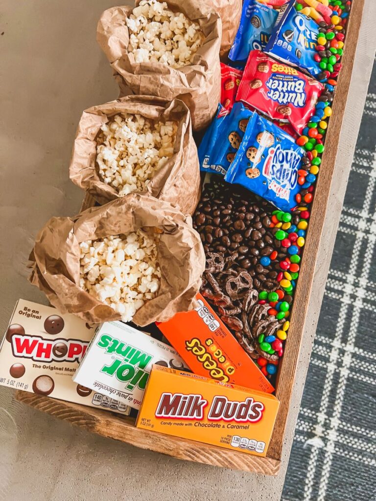 Popcorn Movie Snacks Board - The Perfect Film Watching Treats!