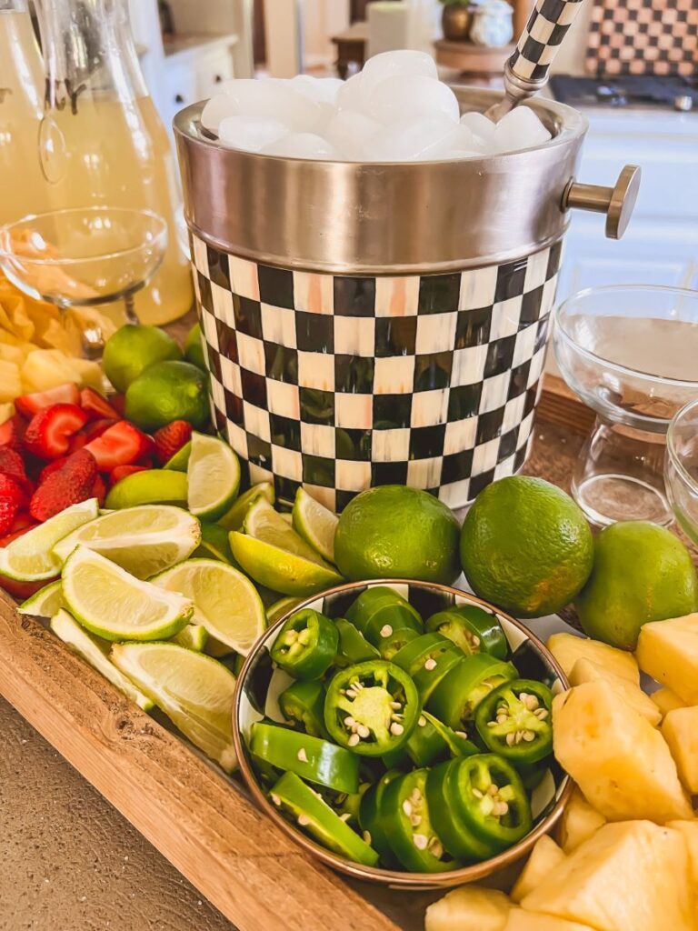 Margarita Board with limes and fixings