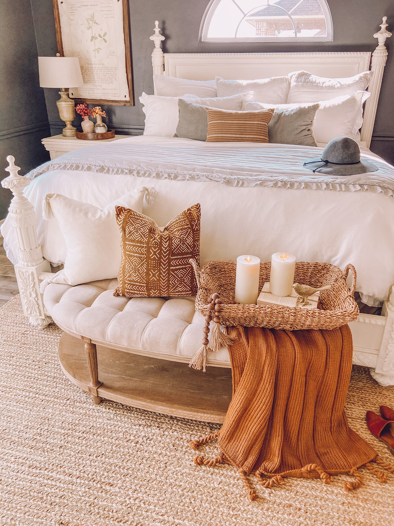 Bedroom with fall accents