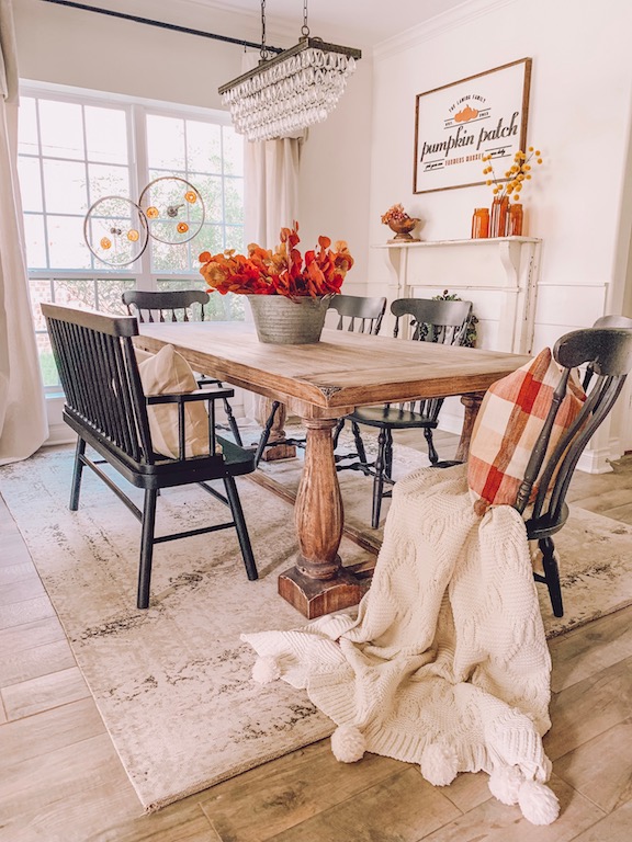 Simple fall farmhouse table