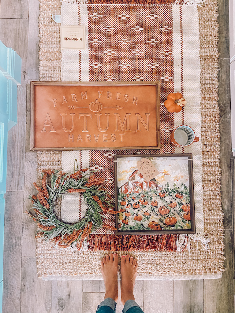 Fall decor accents in copper shades