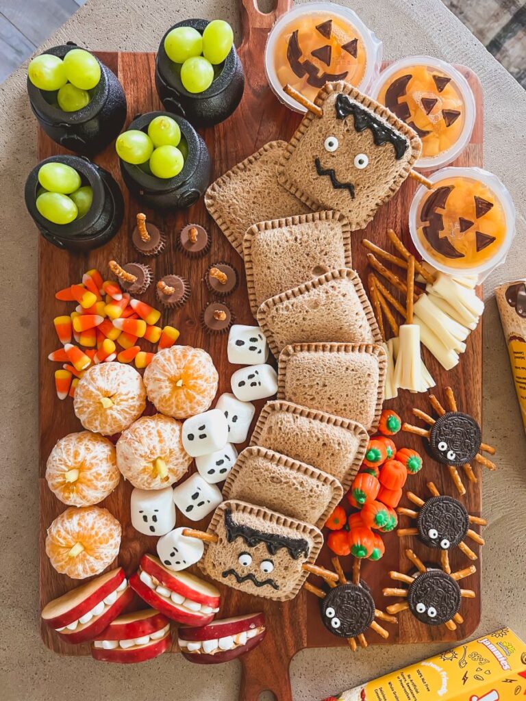 Halloween Food Board decorated for Halloween