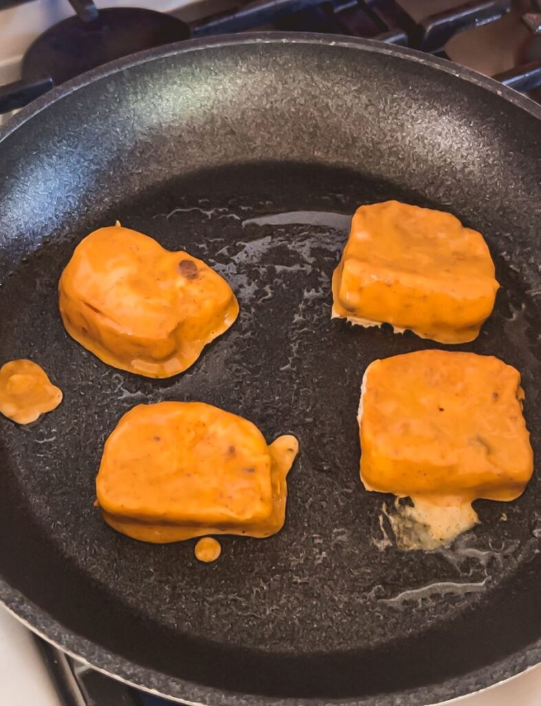 Pumpkin French Toast in a frying pan